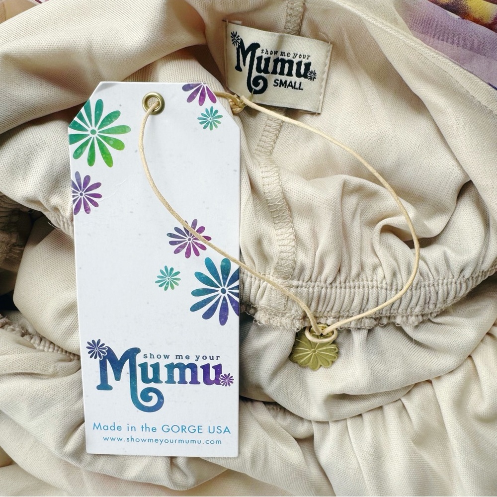 SOLD Show Me Your MuMu Kendall Maxi Dress NWT in Abers Babers Watercolor Small - Picture 10 of 11